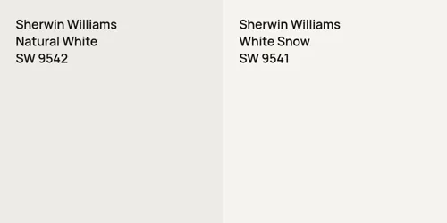 SW 9542 Natural White vs SW 9541 White Snow