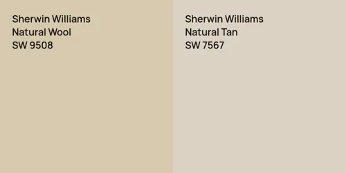 SW 9508 Natural Wool vs SW 7567 Natural Tan