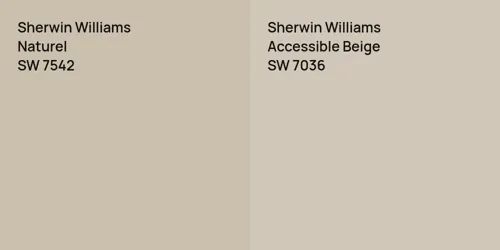 SW 7542 Naturel vs SW 7036 Accessible Beige