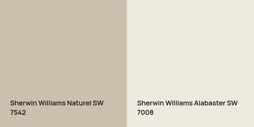 SW 7542 Naturel vs SW 7008 Alabaster