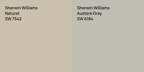 SW 7542 Naturel vs SW 6184 Austere Gray