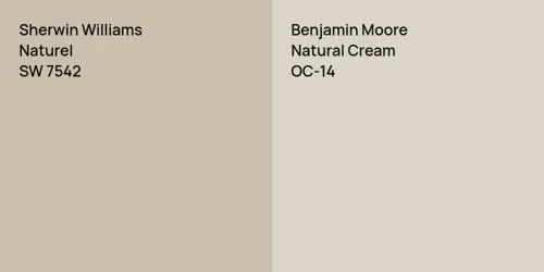 SW 7542 Naturel vs OC-14 Natural Cream