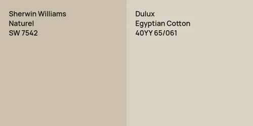 SW 7542 Naturel vs 40YY 65/061 Egyptian Cotton