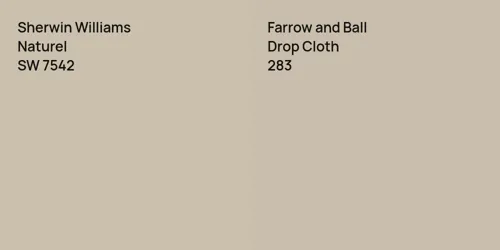 SW 7542 Naturel vs 283 Drop Cloth