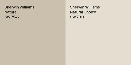 SW 7542 Naturel vs SW 7011 Natural Choice