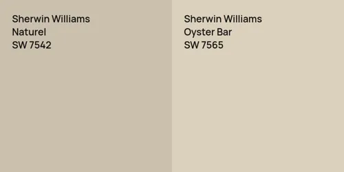 SW 7542 Naturel vs SW 7565 Oyster Bar