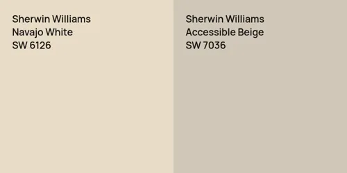 SW 6126 Navajo White vs SW 7036 Accessible Beige