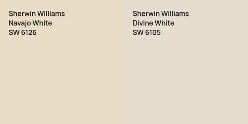 SW 6126 Navajo White vs SW 6105 Divine White