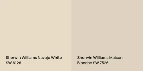 SW 6126 Navajo White vs SW 7526 Maison Blanche