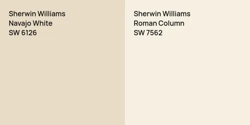 SW 6126 Navajo White vs SW 7562 Roman Column