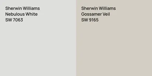 SW 7063 Nebulous White vs SW 9165 Gossamer Veil