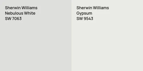 SW 7063 Nebulous White vs SW 9543 Gypsum