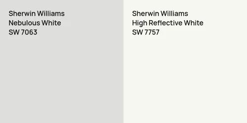 SW 7063 Nebulous White vs SW 7757 High Reflective White