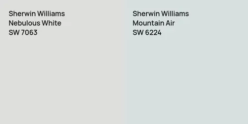 SW 7063 Nebulous White vs SW 6224 Mountain Air