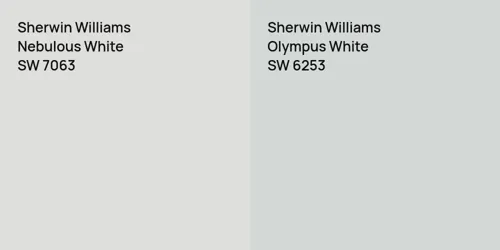 SW 7063 Nebulous White vs SW 6253 Olympus White