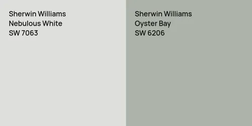 SW 7063 Nebulous White vs SW 6206 Oyster Bay