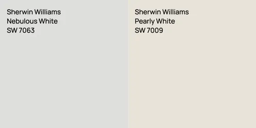 SW 7063 Nebulous White vs SW 7009 Pearly White