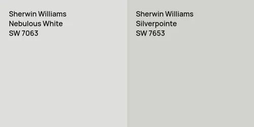 SW 7063 Nebulous White vs SW 7653 Silverpointe