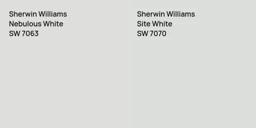 SW 7063 Nebulous White vs SW 7070 Site White