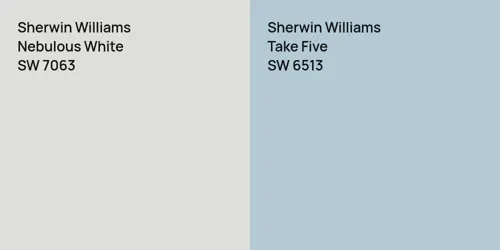 SW 7063 Nebulous White vs SW 6513 Take Five