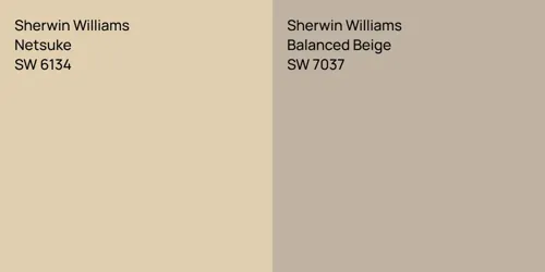 SW 6134 Netsuke vs SW 7037 Balanced Beige