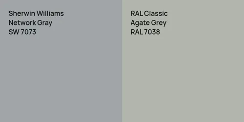 SW 7073 Network Gray vs RAL 7038 Agate Grey