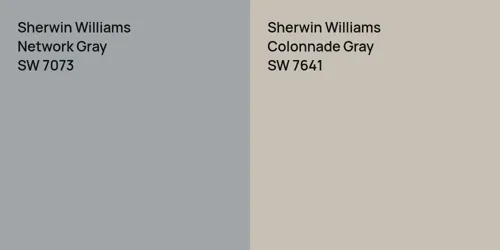 SW 7073 Network Gray vs SW 7641 Colonnade Gray