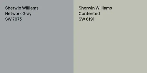 SW 7073 Network Gray vs SW 6191 Contented