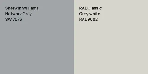 SW 7073 Network Gray vs RAL 9002  Grey white