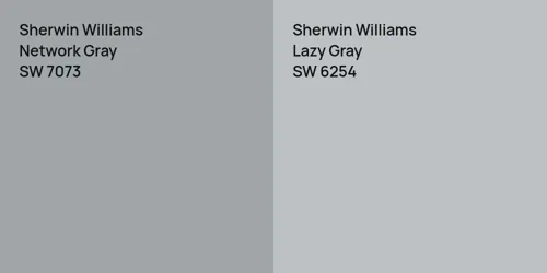 SW 7073 Network Gray vs SW 6254 Lazy Gray