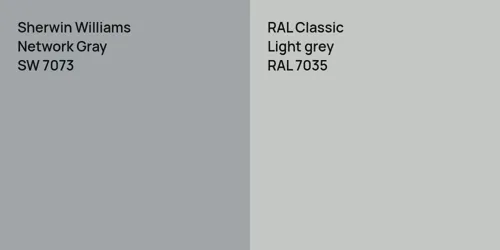 SW 7073 Network Gray vs RAL 7035  Light grey