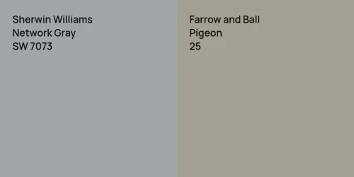 SW 7073 Network Gray vs 25 Pigeon