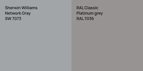 SW 7073 Network Gray vs RAL 7036  Platinum grey