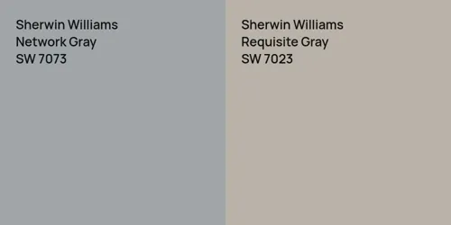 SW 7073 Network Gray vs SW 7023 Requisite Gray