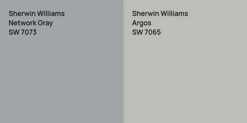 SW 7073 Network Gray vs SW 7065 Argos