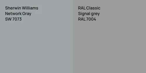 SW 7073 Network Gray vs RAL 7004  Signal grey