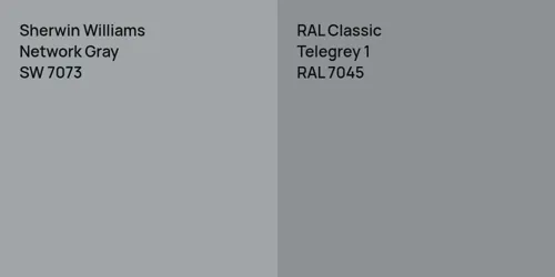 SW 7073 Network Gray vs RAL 7045  Telegrey 1