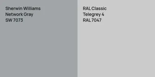 SW 7073 Network Gray vs RAL 7047 Telegrey 4