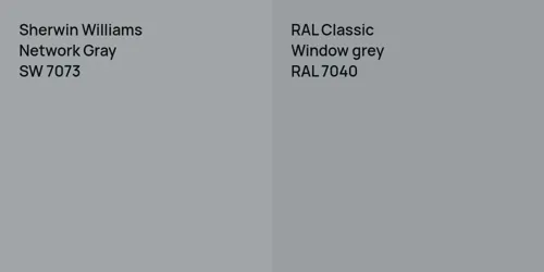 SW 7073 Network Gray vs RAL 7040  Window grey