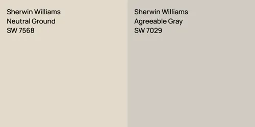 SW 7568 Neutral Ground vs SW 7029 Agreeable Gray