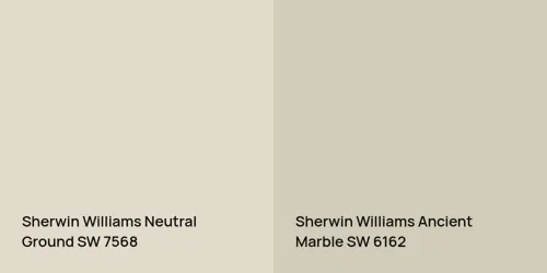 SW 7568 Neutral Ground vs SW 6162 Ancient Marble