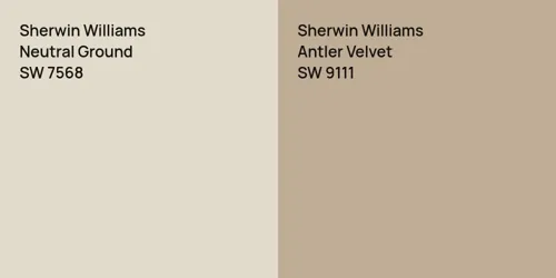 SW 7568 Neutral Ground vs SW 9111 Antler Velvet