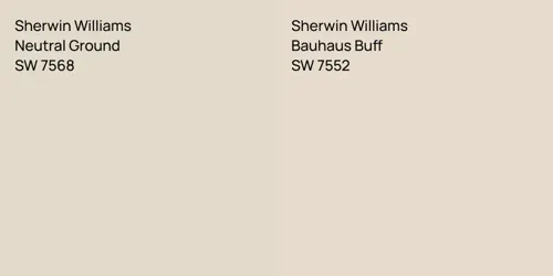 SW 7568 Neutral Ground vs SW 7552 Bauhaus Buff