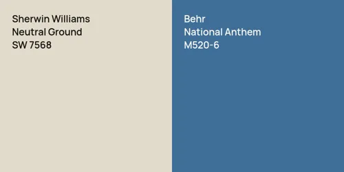 SW 7568 Neutral Ground vs M520-6 National Anthem