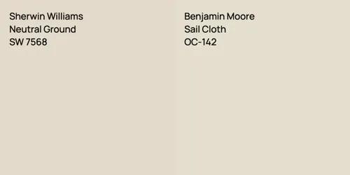 SW 7568 Neutral Ground vs OC-142 Sail Cloth