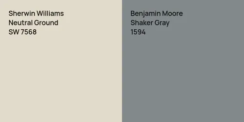 SW 7568 Neutral Ground vs 1594 Shaker Gray