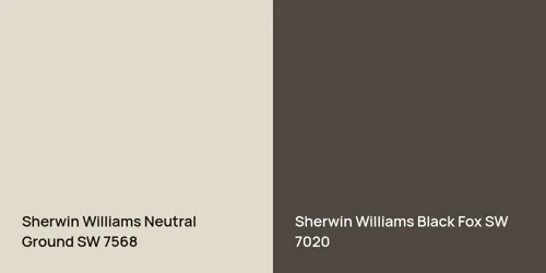 SW 7568 Neutral Ground vs SW 7020 Black Fox