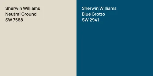 SW 7568 Neutral Ground vs SW 2941 Blue Grotto