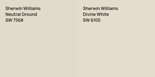 SW 7568 Neutral Ground vs SW 6105 Divine White