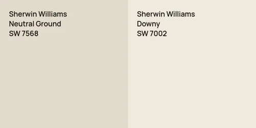 SW 7568 Neutral Ground vs SW 7002 Downy